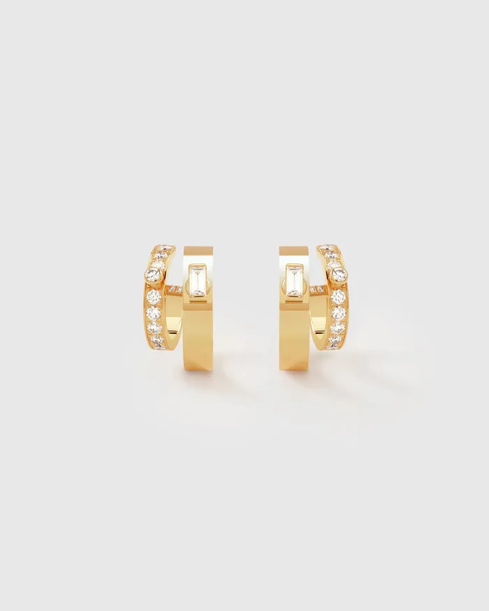 Dinner Date Mood Hoops in Yellow Gold Mood Earrings Dinner Date Mood Hoops in Yellow Gold Mood Earrings