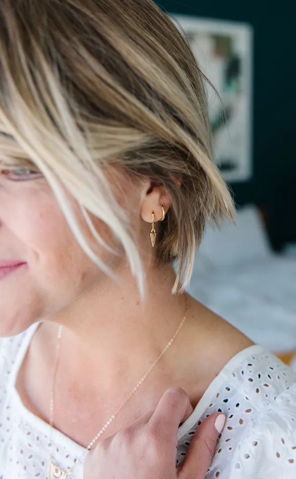 DLUX Spear Huggies Earrings