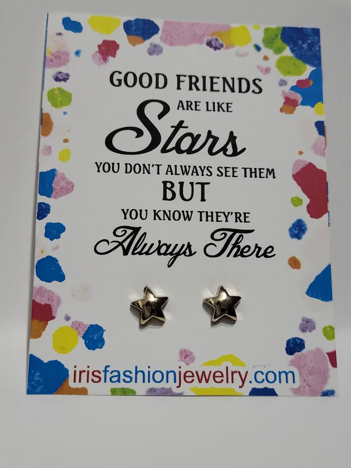 Earrings 01 AZ1626 Friends Are Like Stars Earrings Gold