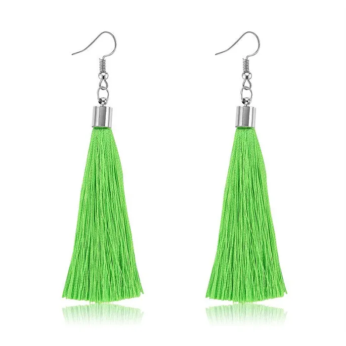 Earrings 01 E354 Lime Tassel Earrings