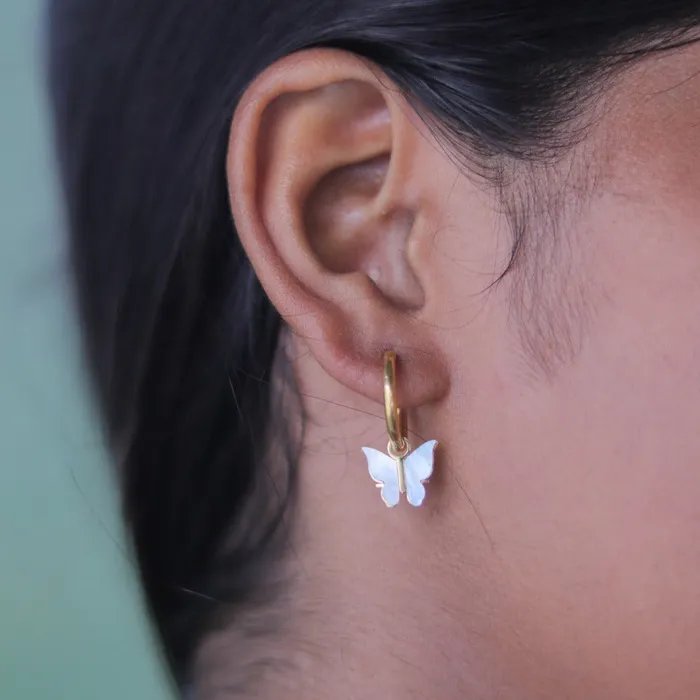 Earrings 18K Goldfilled Butterfly Shell Earrings Jewelvers