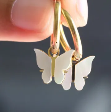 Earrings 18K Goldfilled Butterfly Shell Earrings Jewelvers