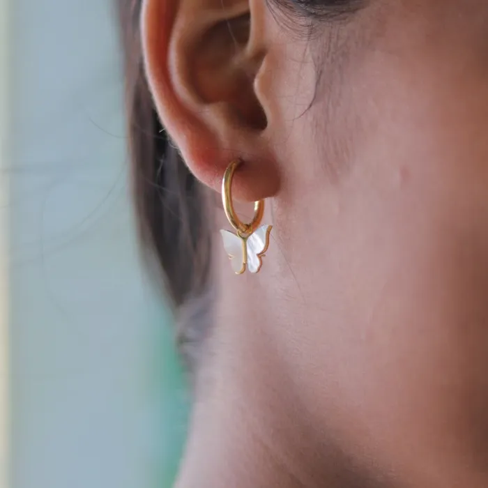 Earrings 18K Goldfilled Butterfly Shell Earrings Jewelvers