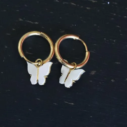 Earrings 18K Goldfilled Butterfly Shell Earrings Jewelvers