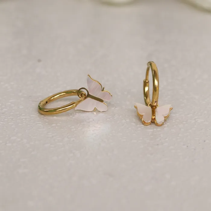 Earrings 18K Goldfilled Butterfly Shell Earrings Jewelvers