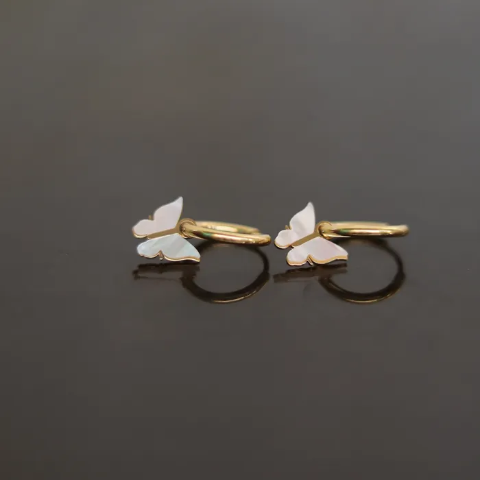 Earrings 18K Goldfilled Butterfly Shell Earrings Jewelvers