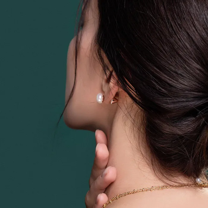 Earrings Asian Civilisations Museum Freshwater Pearl Earrings WE00052 New Yorker Collection Pearly Lustre