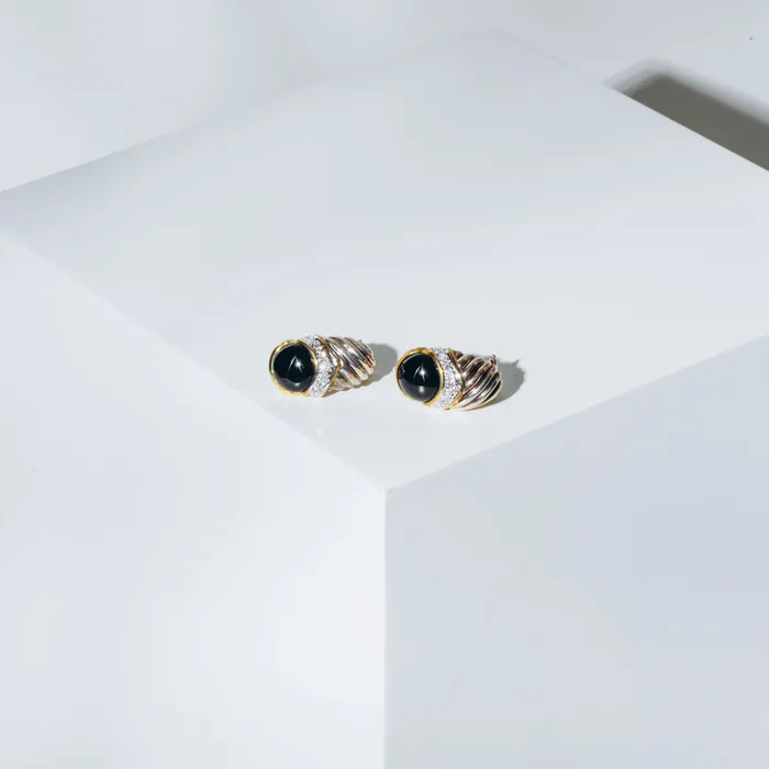 Earrings David Yurman PreOwned David Yurman Black Onyx and Diamond Earrings