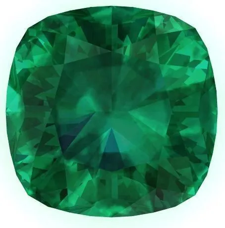 Earrings FIRE BRILLIANCE Chatham LabGrown Cushion Emerald Stone Size