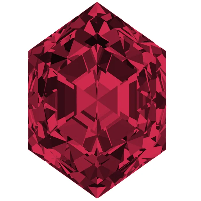 Earrings Fire Brilliance Elongated Hexagon FAB LabGrown Ruby Gems