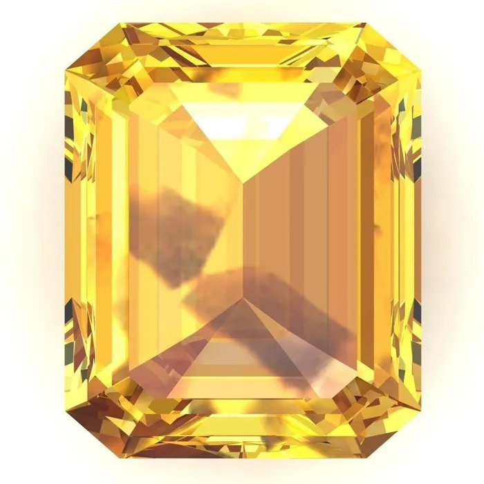 Earrings Fire Brilliance Emerald FAB LabGrown Yellow Sapphire Gems