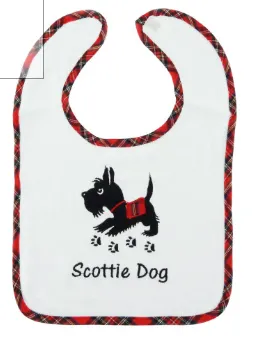 Earrings Glen Appin Embroidered Bib Scottie