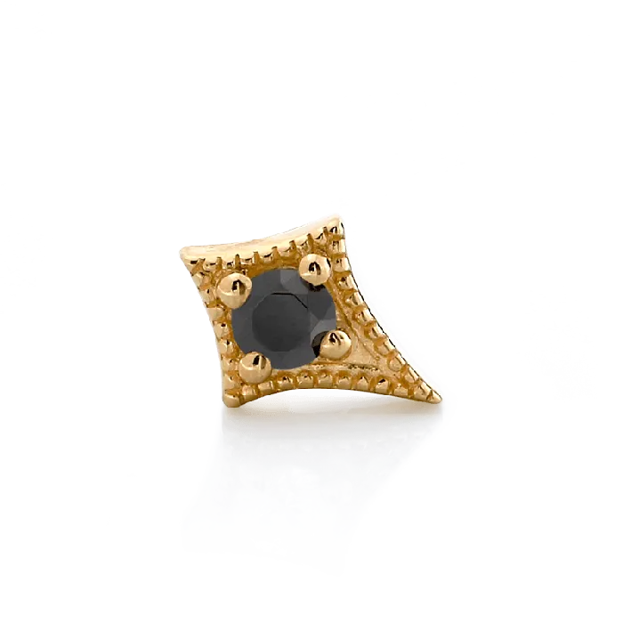 Earrings Iris Studios Star Tails Black CZ