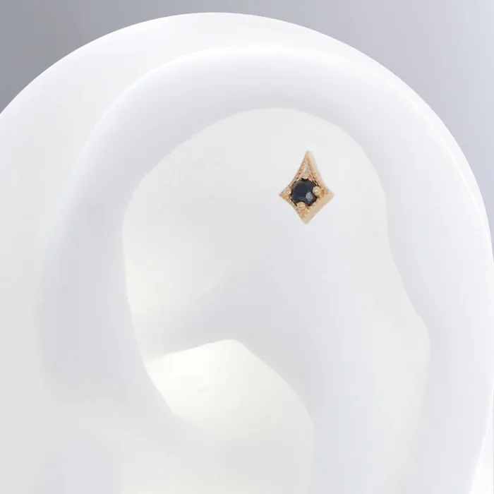 Earrings Iris Studios Star Tails Black CZ