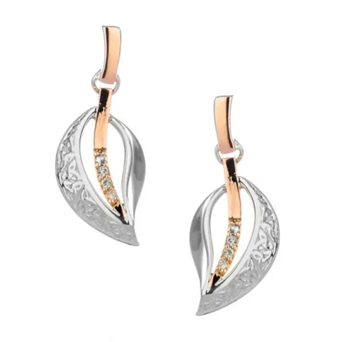 Earrings Keith Jack Trinity Leaf White Sapphire Earrings