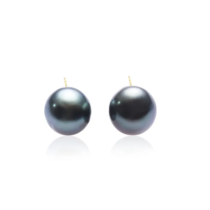 Earrings Pearly Lustre 18K Gold Top Grade Tahitian Baroque Pearl Stud Earrings KE00193 Earrings Pearly Lustre 18K Gold Top Grade Tahitian Baroque Pearl Stud Earrings KE00193