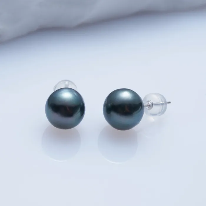 Earrings Pearly Lustre 18K Gold Top Grade Tahitian Baroque Pearl Stud Earrings KE00193