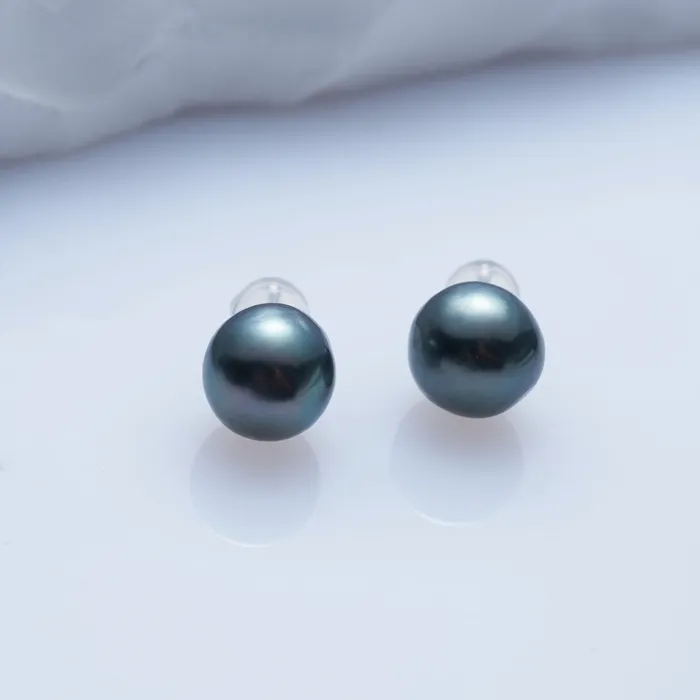 Earrings Pearly Lustre 18K Gold Top Grade Tahitian Baroque Pearl Stud Earrings KE00193