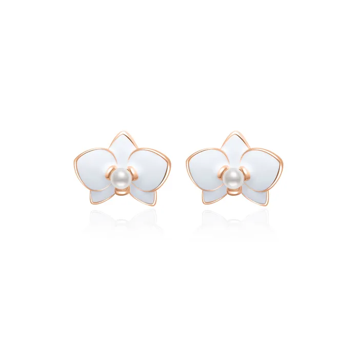 Earrings Pearly Lustre Top Grade Freshwater Pearl Earrings WE00789 ORCHID