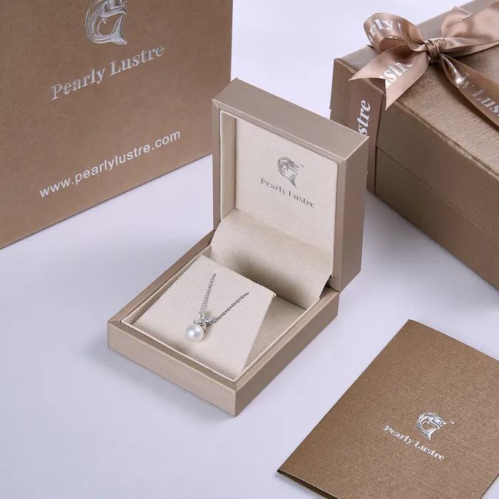 Earrings Pearly Lustre Top Grade Freshwater Pearl Necklace Earrings Set WS00111 EVERLEAF