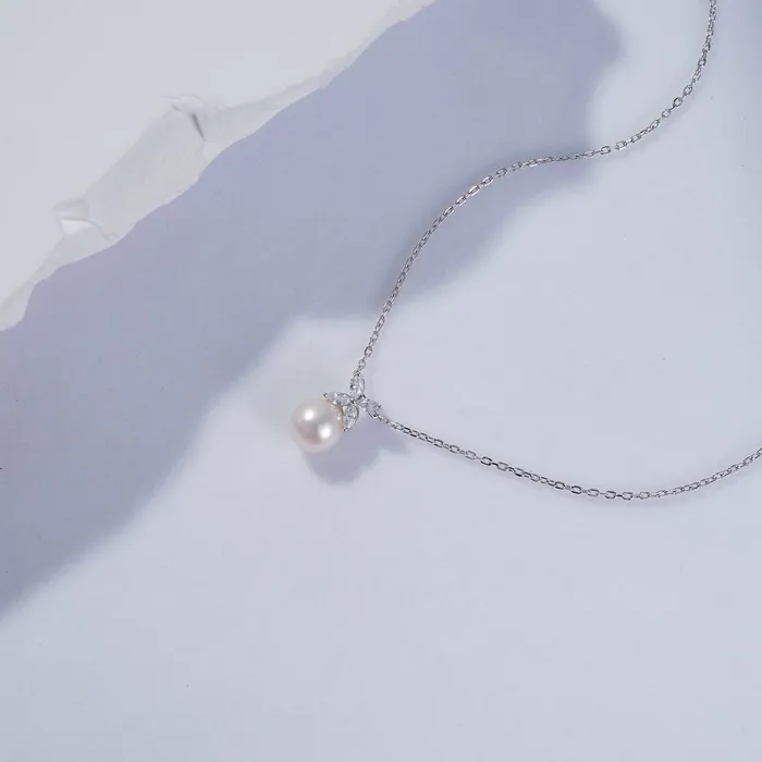 Earrings Pearly Lustre Top Grade Freshwater Pearl Necklace Earrings Set WS00111 EVERLEAF