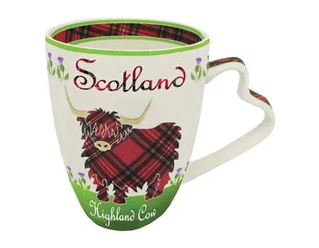 Earrings Scottish Highland Cow Mug Royal Tara