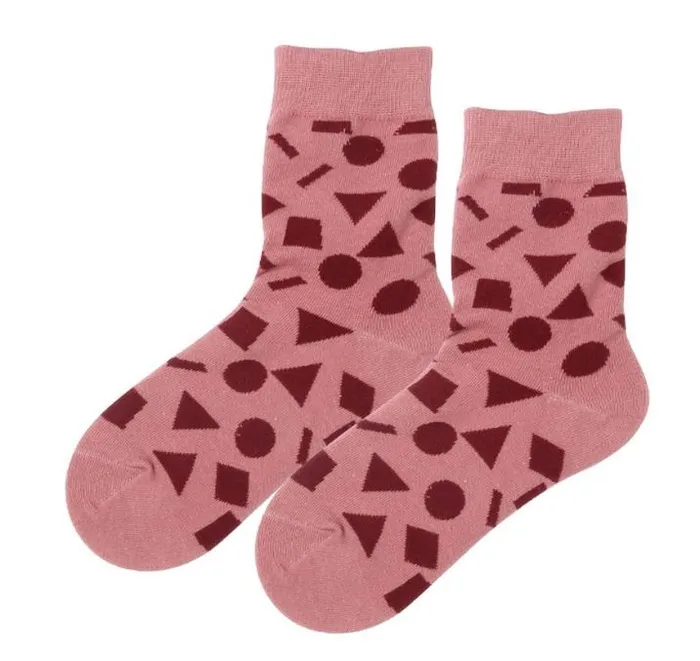 Earrings SF511 Mauve Assorted Shapes Socks POLLY