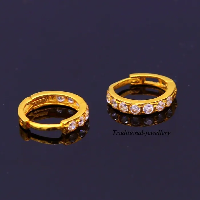 Earrings TRIBAL ORNAMENTS 18kt yellow gold with fabulous cubic zircon stone handmade earrings hoops bali nose ring fabulous womens daily use jewelry Earrings TRIBAL ORNAMENTS 18kt yellow gold with fabulous cubic zircon stone handmade earrings hoops bali nose ring fabulous womens daily use jewelry