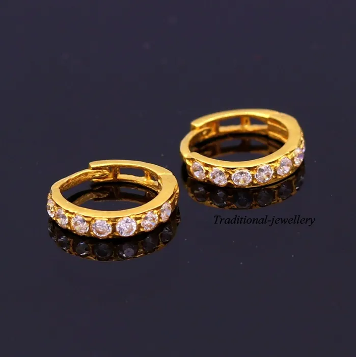 Earrings TRIBAL ORNAMENTS 18kt yellow gold with fabulous cubic zircon stone handmade earrings hoops bali nose ring fabulous womens daily use jewelry Earrings TRIBAL ORNAMENTS 18kt yellow gold with fabulous cubic zircon stone handmade earrings hoops bali nose ring fabulous womens daily use jewelry