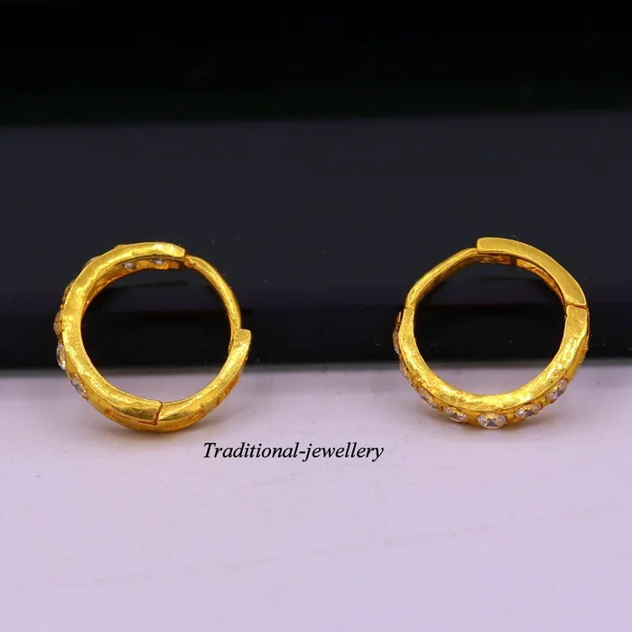 Earrings TRIBAL ORNAMENTS 18kt yellow gold with fabulous cubic zircon stone handmade earrings hoops bali nose ring fabulous womens daily use jewelry Earrings TRIBAL ORNAMENTS 18kt yellow gold with fabulous cubic zircon stone handmade earrings hoops bali nose ring fabulous womens daily use jewelry