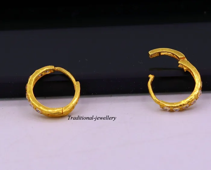 Earrings TRIBAL ORNAMENTS 18kt yellow gold with fabulous cubic zircon stone handmade earrings hoops bali nose ring fabulous womens daily use jewelry Earrings TRIBAL ORNAMENTS 18kt yellow gold with fabulous cubic zircon stone handmade earrings hoops bali nose ring fabulous womens daily use jewelry