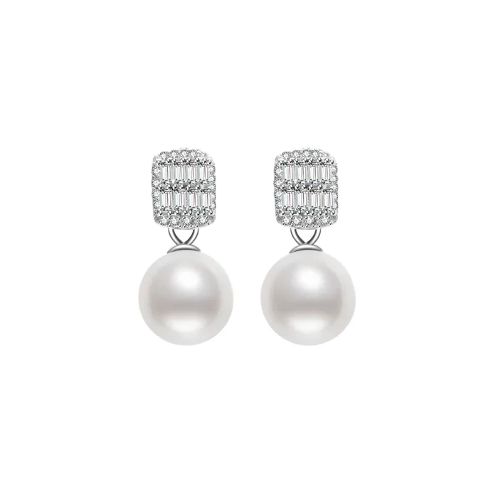 Elegant Freshwater Pearl Earrings WE00066 Pearly Lustre Earrings