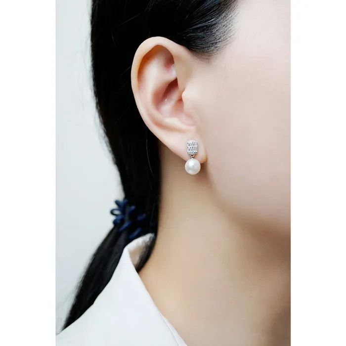Elegant Freshwater Pearl Earrings WE00066 Pearly Lustre Earrings