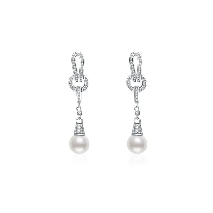 Elegant Freshwater Pearl Earrings WE00613 Pearly Lustre Earrings