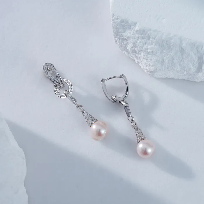 Elegant Freshwater Pearl Earrings WE00613 Pearly Lustre Earrings