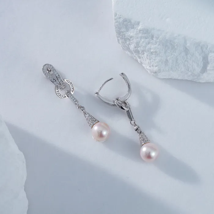 Elegant Freshwater Pearl Earrings WE00613 Pearly Lustre Earrings