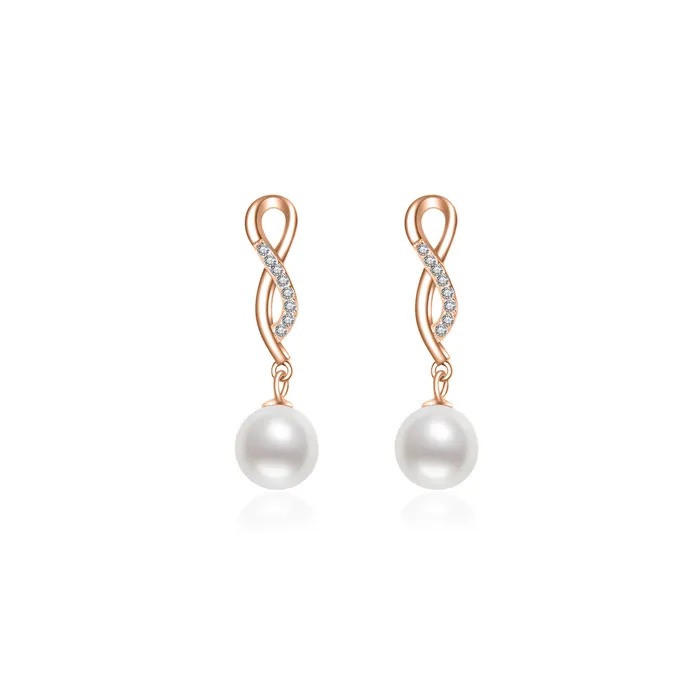 Elegant Freshwater Pearl Earrings WE00632 Pearly Lustre Earrings