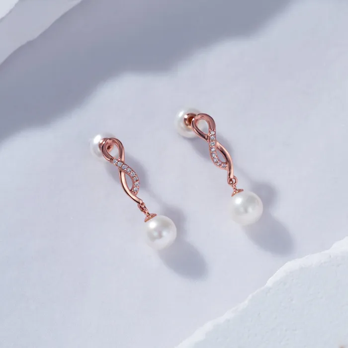 Elegant Freshwater Pearl Earrings WE00632 Pearly Lustre Earrings