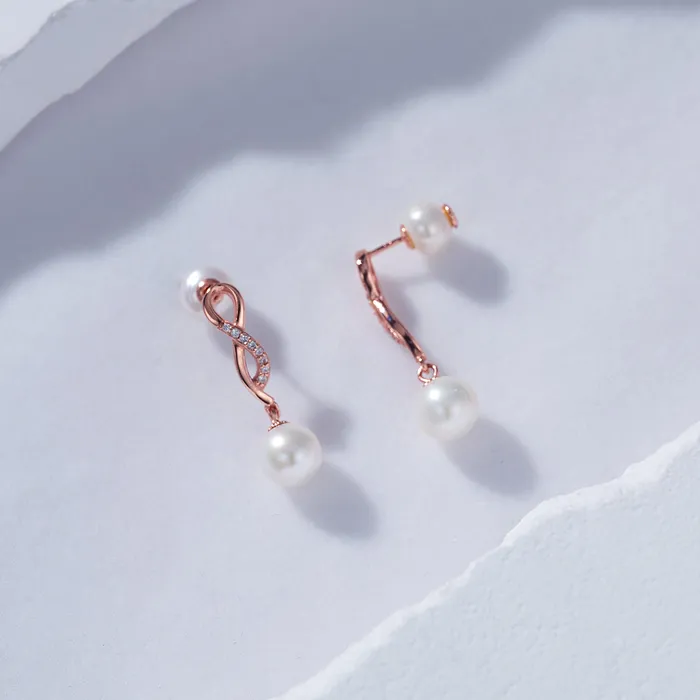 Elegant Freshwater Pearl Earrings WE00632 Pearly Lustre Earrings