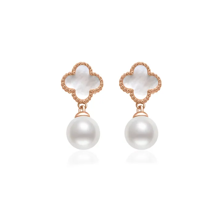 Elegant Freshwater Pearl Earrings WE00882 Pearly Lustre Earrings