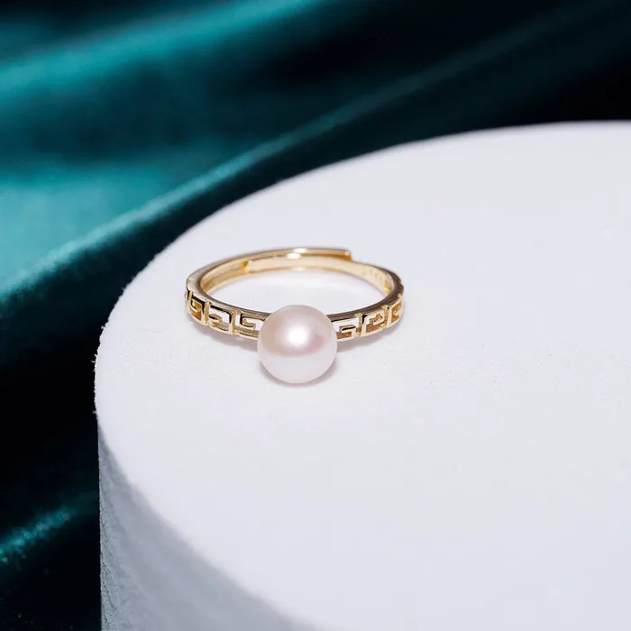 Elegant Freshwater Pearl Ring WR00084 Pearly Lustre Rings