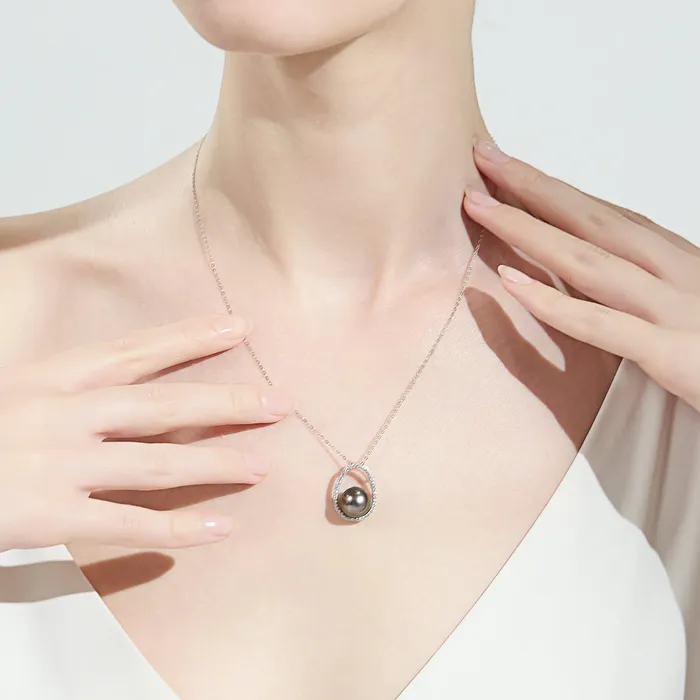 Elegant Tahitian Pearl Necklace WN00618 Pearly Lustre Necklaces