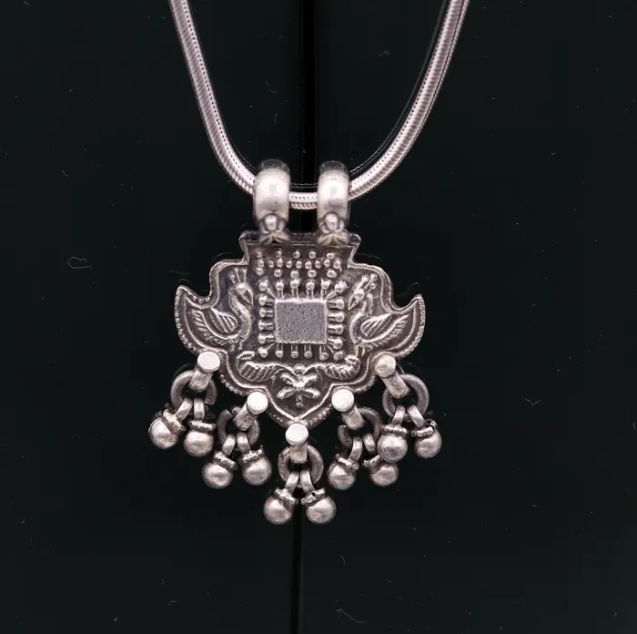 Excellent design 925 Sterling silver handmade gorgeous peacock pendant with hanging bells customized pretty pendant temple jewelry nsp171 TRIBAL ORNAMENTS Necklaces Excellent design 925 Sterling silver handmade gorgeous peacock pendant with hanging bells customized pretty pendant temple jewelry nsp171 TRIBAL ORNAMENTS Necklaces