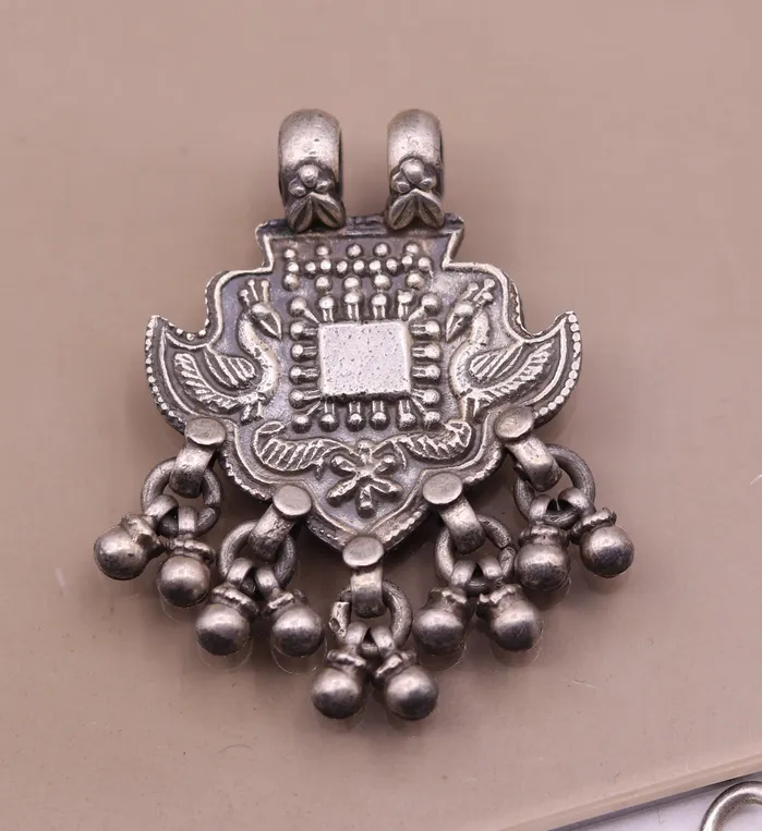 Excellent design 925 Sterling silver handmade gorgeous peacock pendant with hanging bells customized pretty pendant temple jewelry nsp171 TRIBAL ORNAMENTS Necklaces Excellent design 925 Sterling silver handmade gorgeous peacock pendant with hanging bells customized pretty pendant temple jewelry nsp171 TRIBAL ORNAMENTS Necklaces
