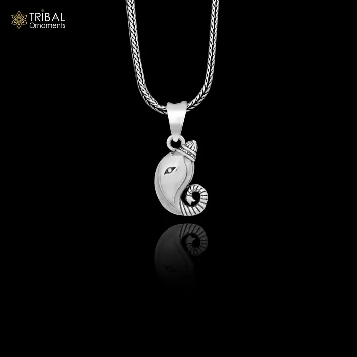 Exclusive design 925 sterling silver handmade Lord Ganesha divine pendant amazing stylish unisex pendant personalized jewelry ssp1715 TRIBAL ORNAMENTS Necklaces