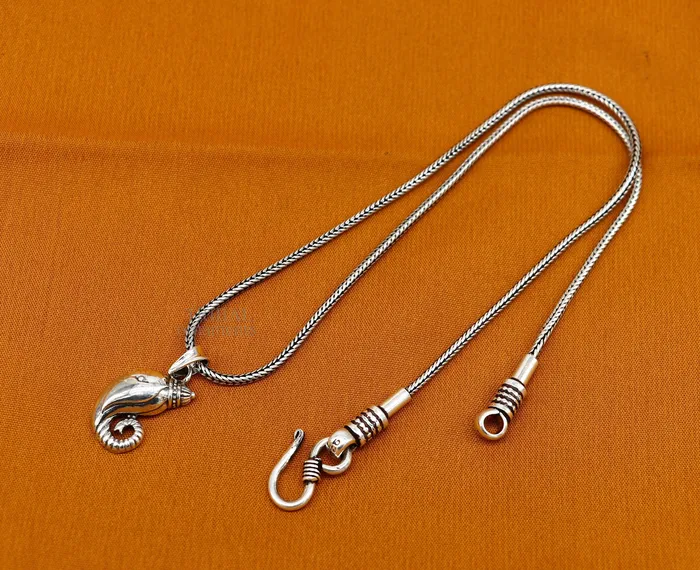 Exclusive design 925 sterling silver handmade Lord Ganesha divine pendant amazing stylish unisex pendant personalized jewelry ssp1715 TRIBAL ORNAMENTS Necklaces