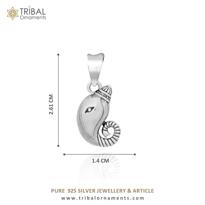 Exclusive design 925 sterling silver handmade Lord Ganesha divine pendant amazing stylish unisex pendant personalized jewelry ssp1715 TRIBAL ORNAMENTS Necklaces