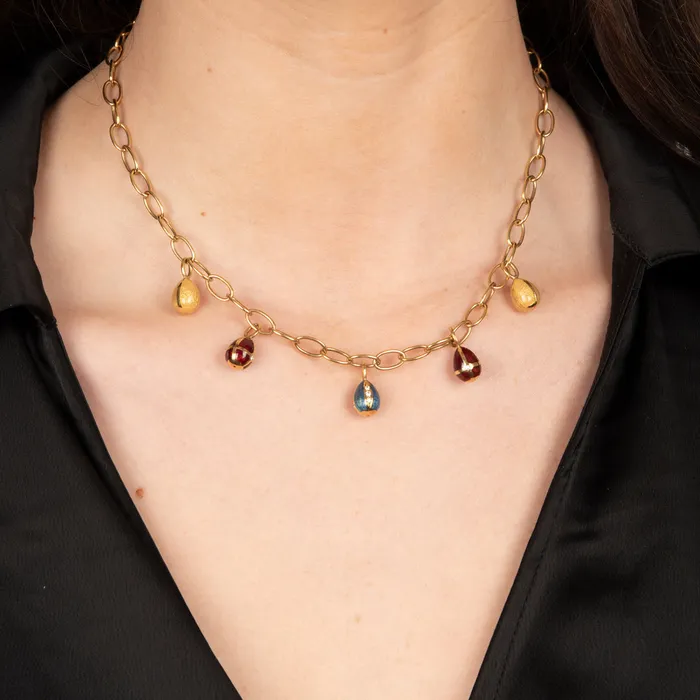 FABERGE Necklaces Preowned Faberge Egg Necklace