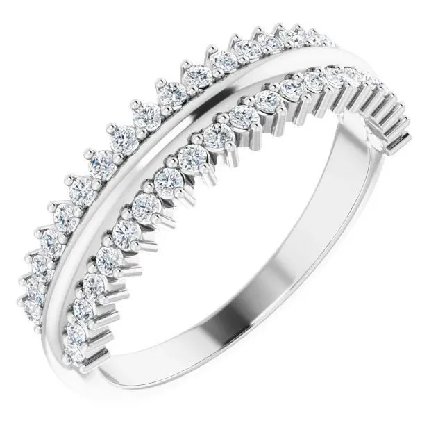 Fabianna 13 CTW Moissanite or Diamond Band Fire Brilliance Rings