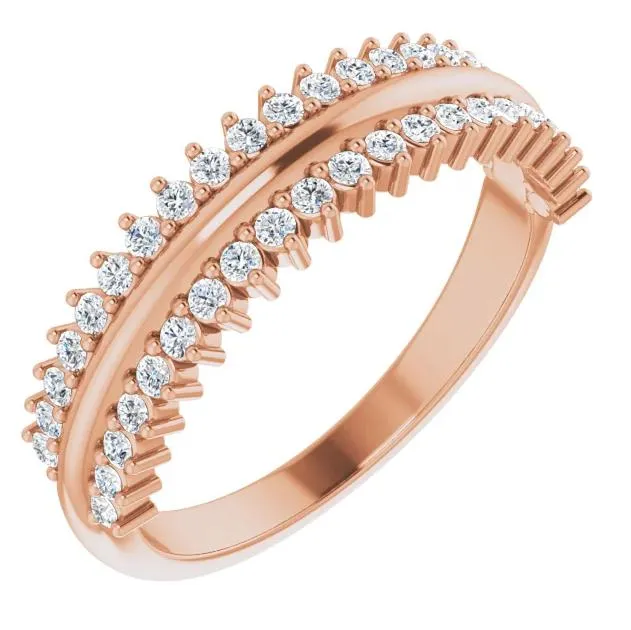 Fabianna 13 CTW Moissanite or Diamond Band Fire Brilliance Rings